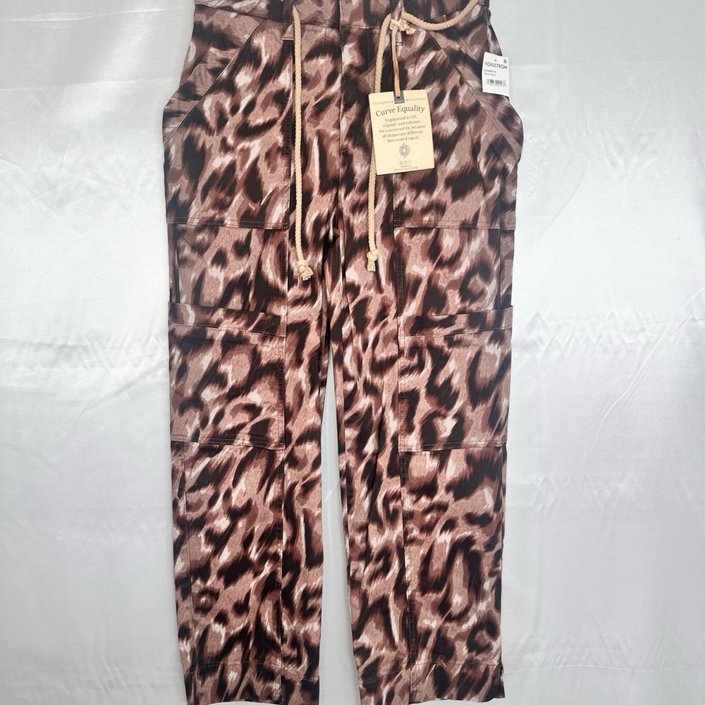 NWT Democracy “Ab”‎ Technology Skyrise Cargo Pants Leopard Print Size 6 - Picture 2 of 13